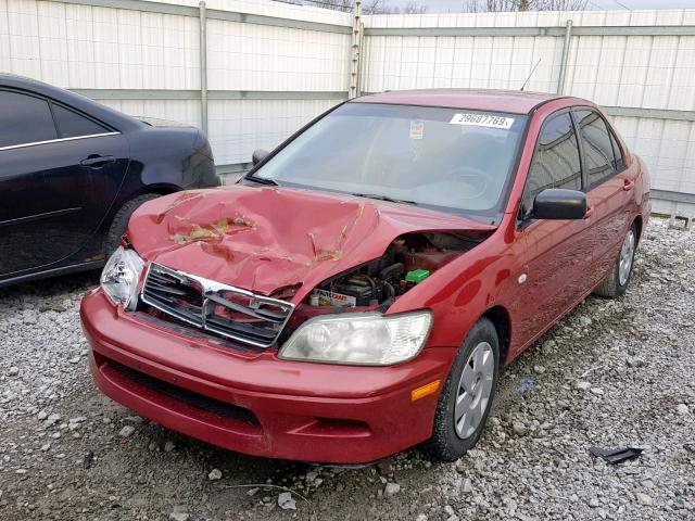 JA3AJ26E83U085553 - 2003 MITSUBISHI LANCER ES RED photo 2