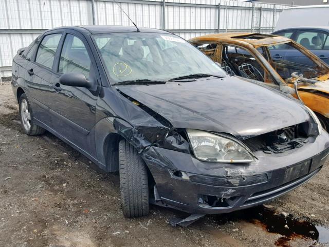 1FAHP34N57W350727 - 2007 FORD FOCUS ZX4 BLACK photo 1