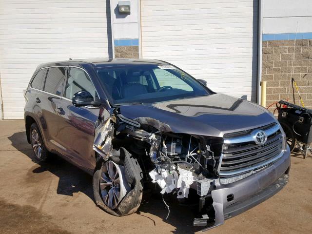 5TDBKRFH2GS258001 - 2016 TOYOTA HIGHLANDER GRAY photo 1