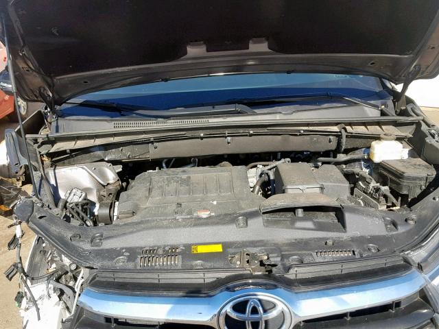 5TDBKRFH2GS258001 - 2016 TOYOTA HIGHLANDER GRAY photo 7