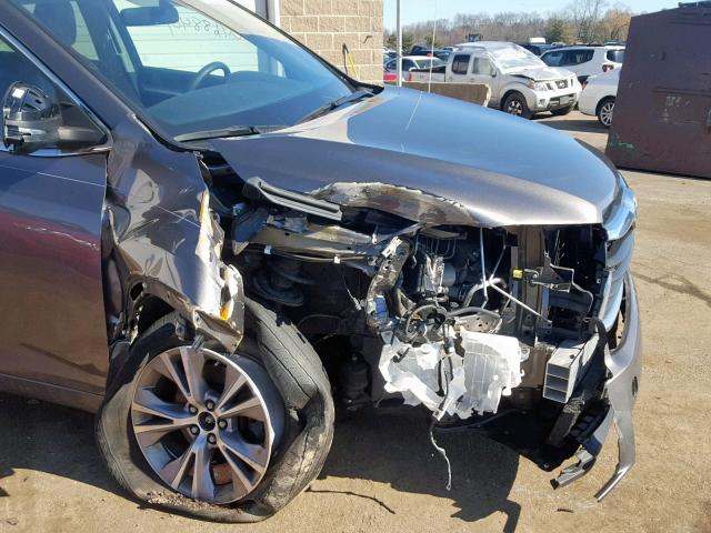 5TDBKRFH2GS258001 - 2016 TOYOTA HIGHLANDER GRAY photo 9