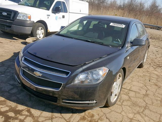 1G1ZJ57718F264429 - 2008 CHEVROLET MALIBU 2LT BLACK photo 2