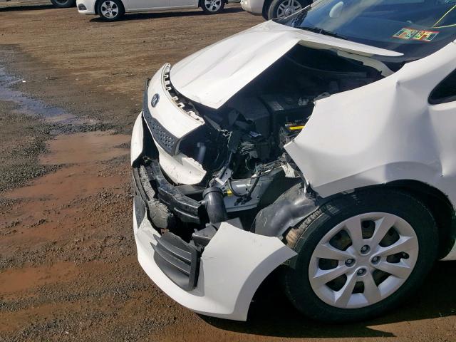 KNADM5A39G6659940 - 2016 KIA RIO LX WHITE photo 9