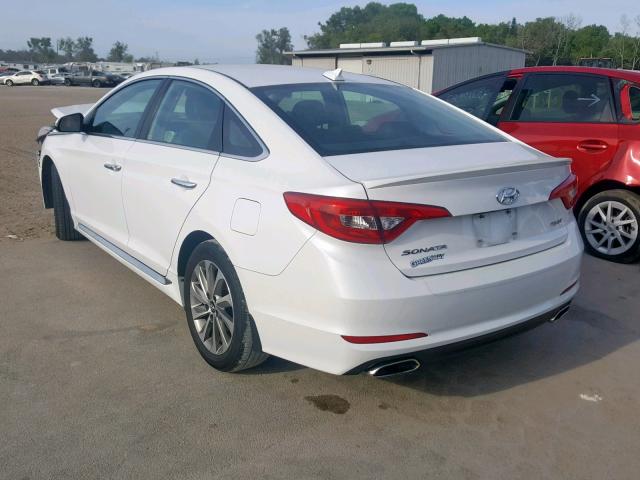 5NPE34AF0FH160608 - 2015 HYUNDAI SONATA SPO WHITE photo 3