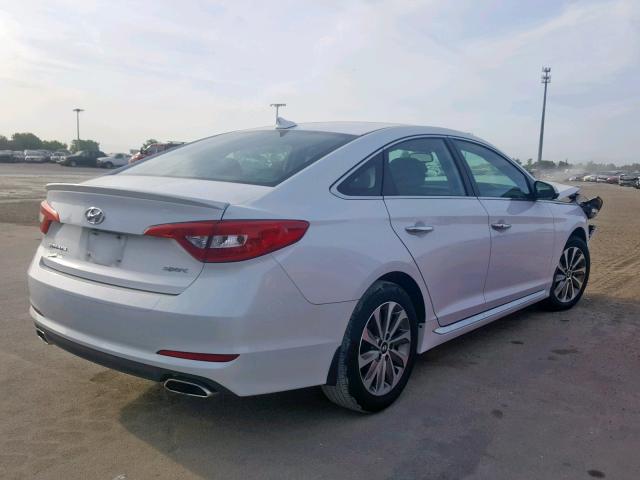 5NPE34AF0FH160608 - 2015 HYUNDAI SONATA SPO WHITE photo 4