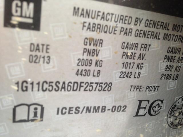 1G11C5SA6DF257528 - 2013 CHEVROLET MALIBU 1LT 灰色 照片 9