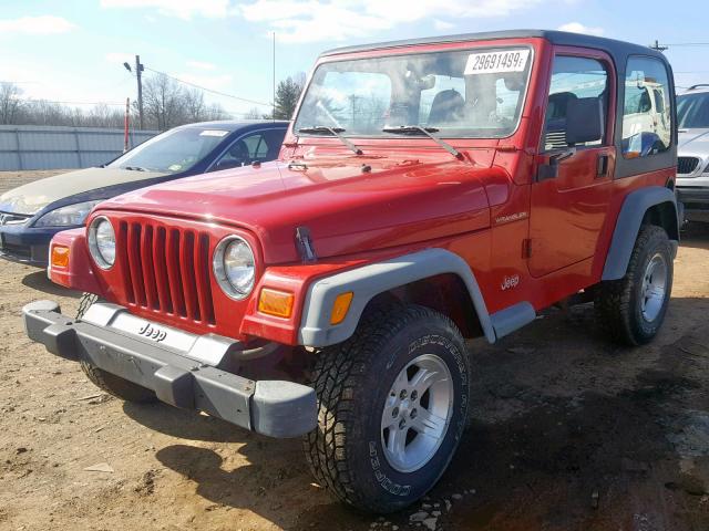 1J4FA29P7YP756277 - 2000 JEEP WRANGLER / RED photo 2