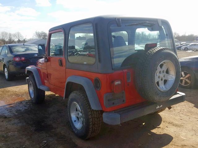 1J4FA29P7YP756277 - 2000 JEEP WRANGLER / RED photo 3