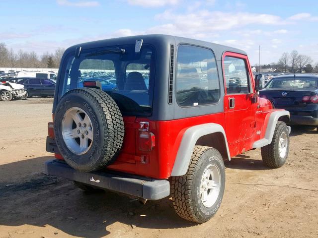 1J4FA29P7YP756277 - 2000 JEEP WRANGLER / RED photo 4