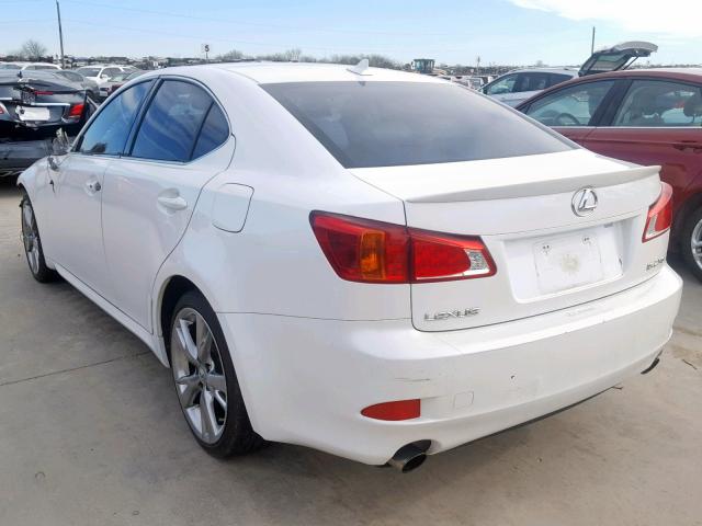 JTHBF5C28A5120892 - 2010 LEXUS IS 250 WHITE photo 3