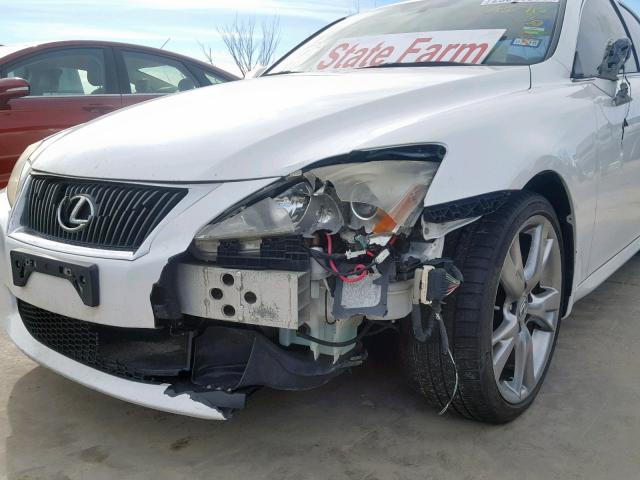 JTHBF5C28A5120892 - 2010 LEXUS IS 250 WHITE photo 9