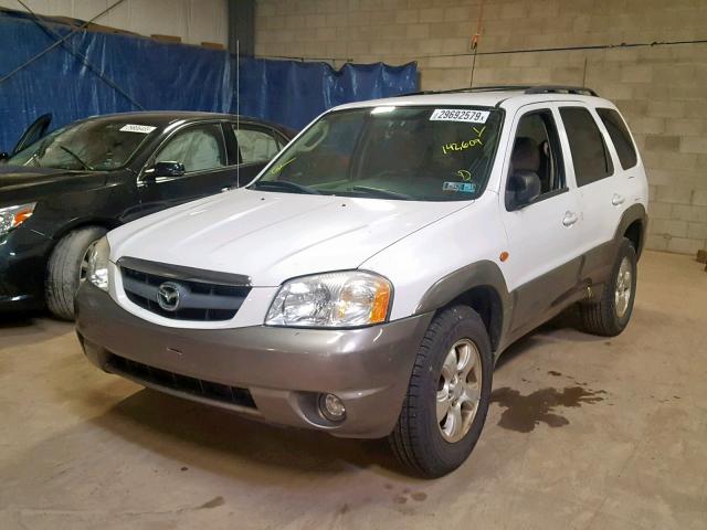 4F2YZ94133KM45373 - 2003 MAZDA TRIBUTE LX WHITE photo 2