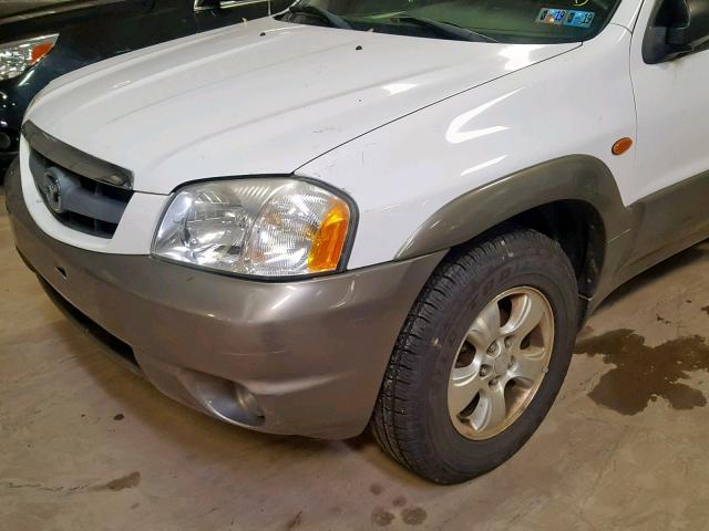 4F2YZ94133KM45373 - 2003 MAZDA TRIBUTE LX WHITE photo 9