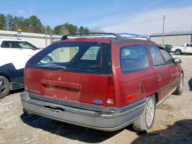 1FACP5748MA116387 - 1991 FORD TAURUS GL BURGUNDY photo 4