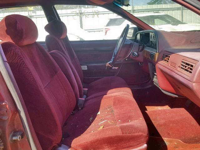 1FACP5748MA116387 - 1991 FORD TAURUS GL BURGUNDY photo 5