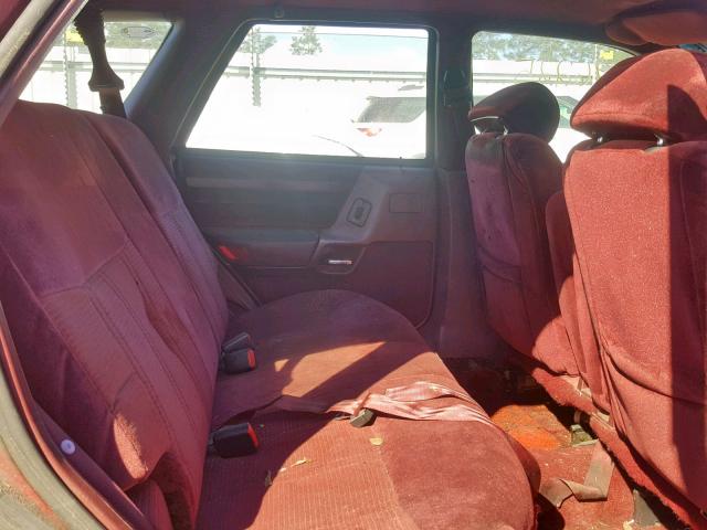 1FACP5748MA116387 - 1991 FORD TAURUS GL BURGUNDY photo 6