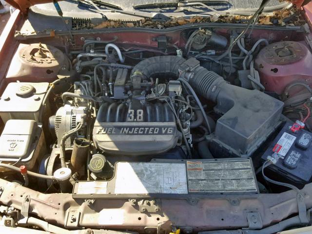 1FACP5748MA116387 - 1991 FORD TAURUS GL BURGUNDY photo 7