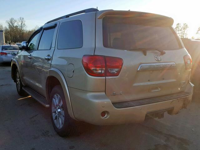 5TDJW5G17CS064830 - 2012 TOYOTA SEQUOIA LI GOLD photo 3