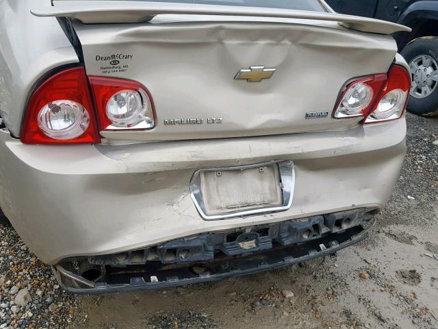 1G1ZE5E01AF129435 - 2010 CHEVROLET MALIBU LTZ TAN photo 9