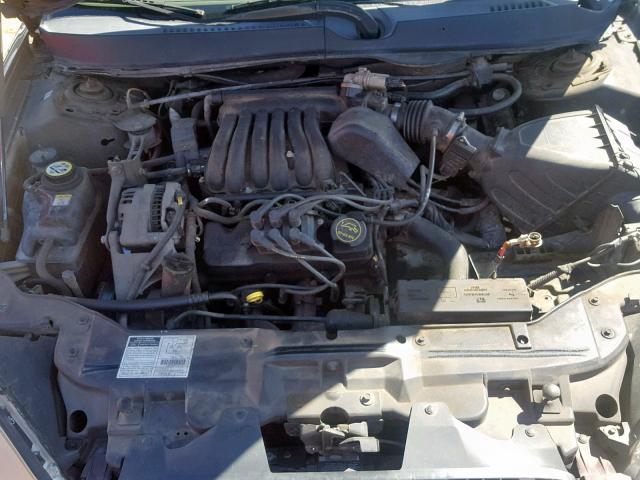 1FAFP55U91G274021 - 2001 FORD TAURUS SES BURGUNDY photo 7