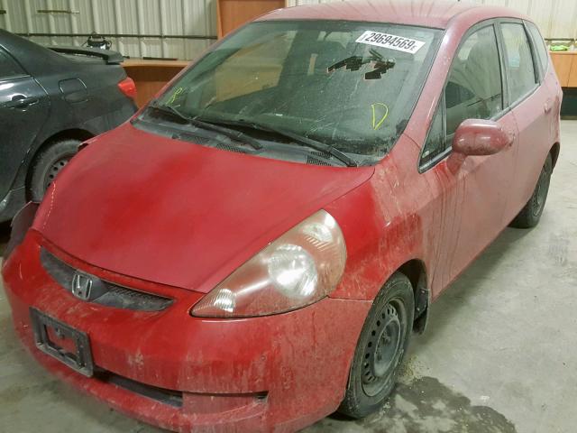 JHMGD384X7S805139 - 2007 HONDA FIT RED photo 2