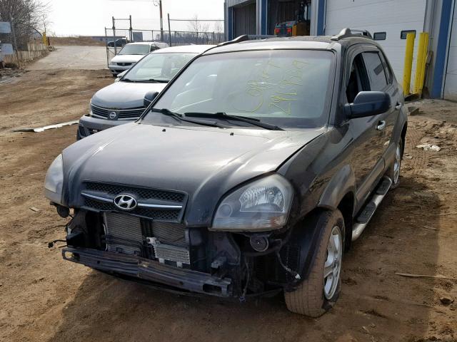 KM8JM12D56U303366 - 2006 HYUNDAI TUCSON GL BLACK photo 2