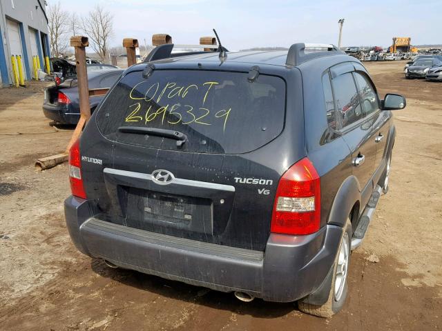 KM8JM12D56U303366 - 2006 HYUNDAI TUCSON GL BLACK photo 4