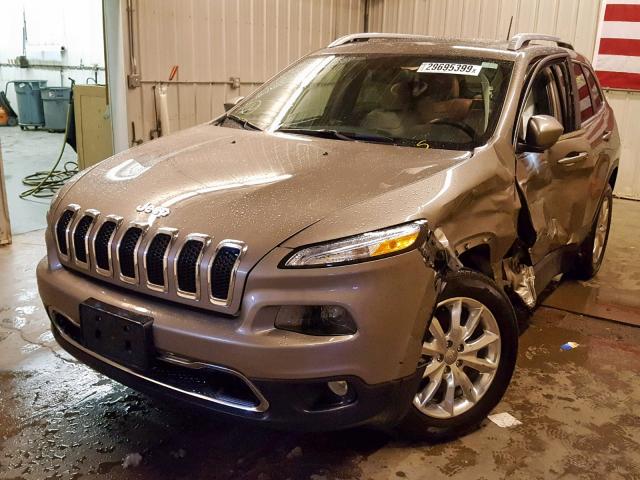 1C4PJMDS3HW571375 - 2017 JEEP CHEROKEE L BROWN photo 2