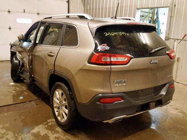 1C4PJMDS3HW571375 - 2017 JEEP CHEROKEE L BROWN photo 3