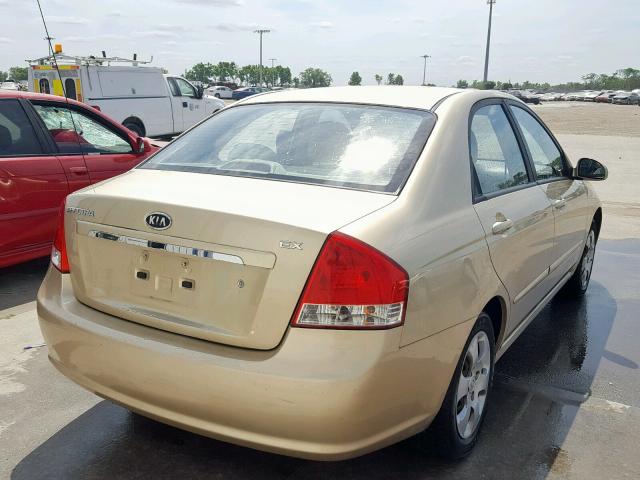 KNAFE221895647904 - 2009 KIA SPECTRA EX GOLD photo 4