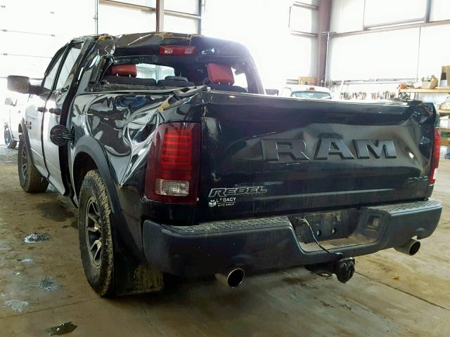 1C6RR7YT2GS224235 - 2016 RAM 1500 REBEL შავი ფოტო 3