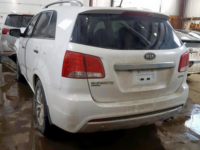 5XYKWDA28CG292252 - 2012 KIA SORENTO SX WHITE photo 3