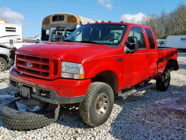 1FTSX31L44EB62592 - 2004 FORD F350 SRW S RED photo 2