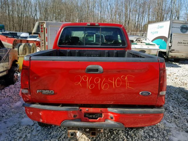 1FTSX31L44EB62592 - 2004 FORD F350 SRW S RED photo 6