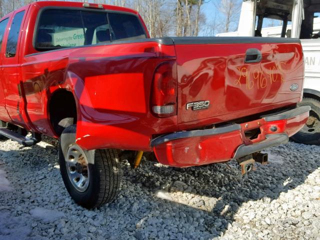 1FTSX31L44EB62592 - 2004 FORD F350 SRW S RED photo 9