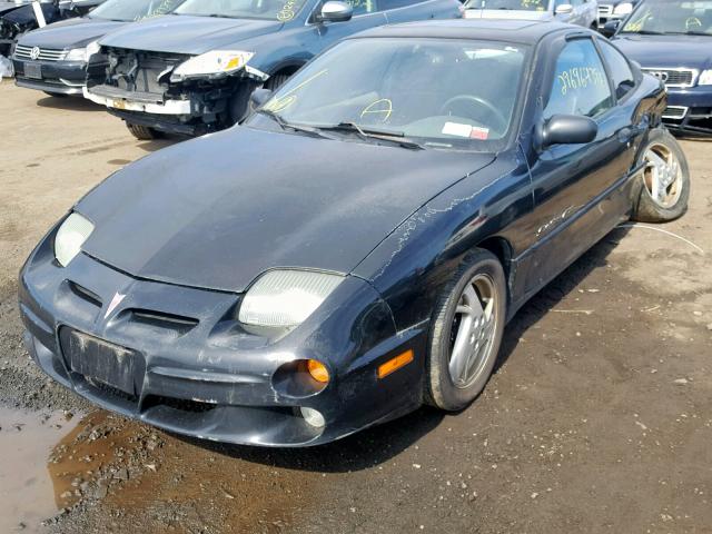 1G2JD12T227181073 - 2002 PONTIAC SUNFIRE GT BLACK photo 2