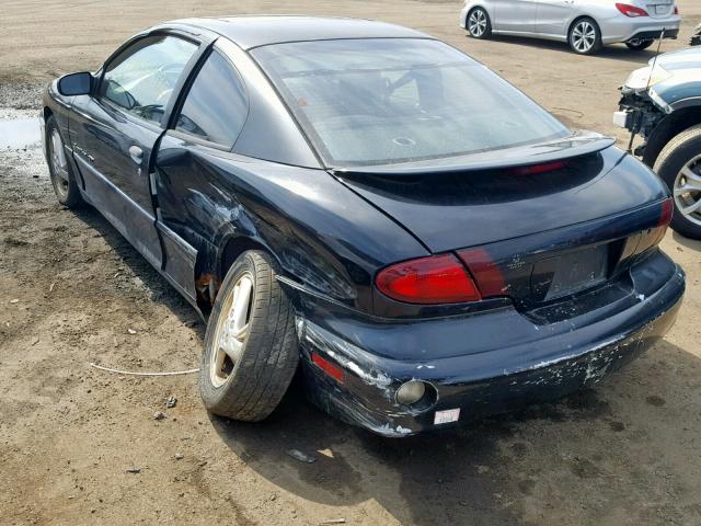 1G2JD12T227181073 - 2002 PONTIAC SUNFIRE GT BLACK photo 3