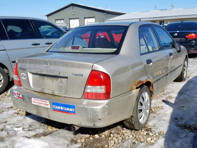 JM1BJ225X20628516 - 2002 MAZDA PROTEGE DX BEIGE photo 4