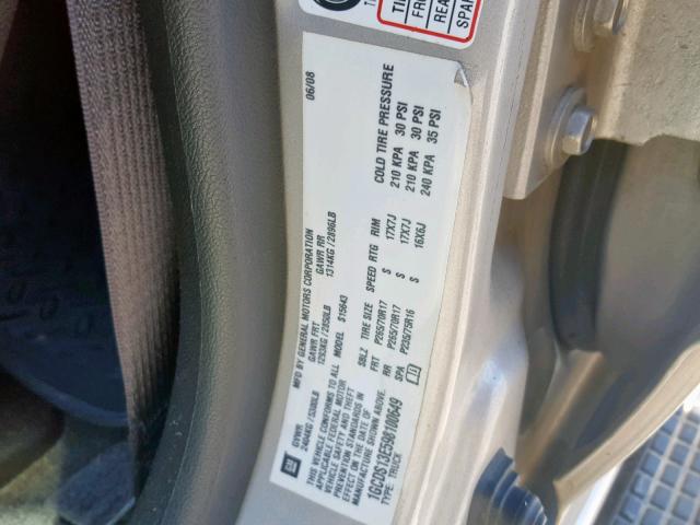 1GCDS13E598100649 - 2009 CHEVROLET COLORADO SILVER photo 10