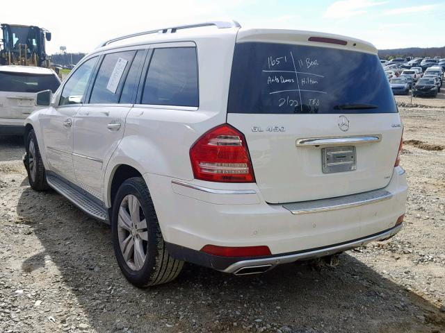 4JGBF7BE1BA750136 - 2011 MERCEDES-BENZ GL 450 4MA WHITE photo 3