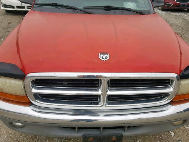 1B7GL22X9XS288711 - 1999 DODGE DAKOTA RED photo 7