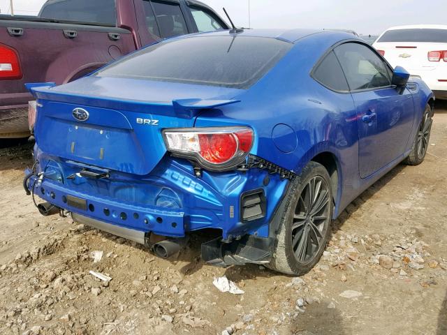 JF1ZCAC11D1600265 - 2013 SUBARU BRZ 2.0 LI BLUE photo 4