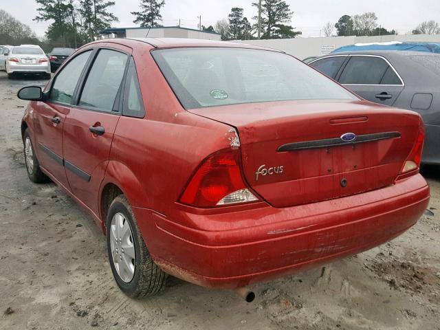 1FAFP33P63W334475 - 2003 FORD FOCUS LX RED photo 3