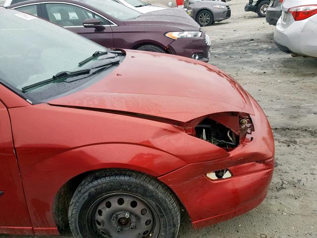 1FAFP33P63W334475 - 2003 FORD FOCUS LX RED photo 9