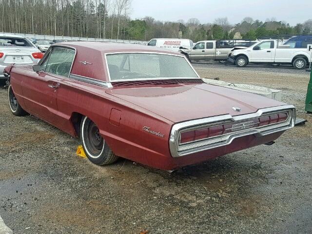 6Y81Z100853 - 1966 FORD T-BIRD BURGUNDY photo 3