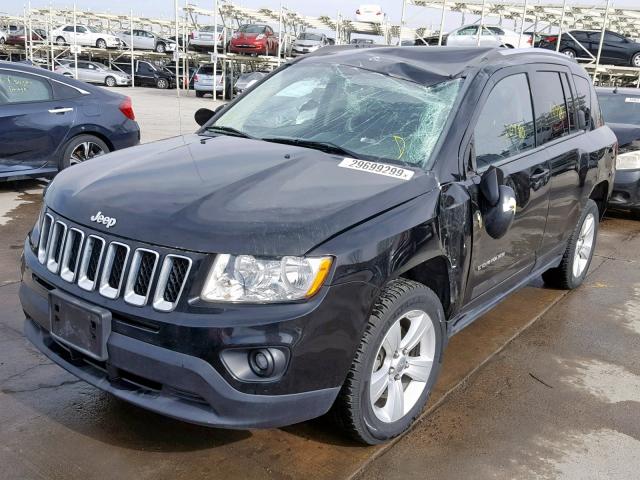 1C4NJDBB2CD632908 - 2012 JEEP COMPASS SP BLACK photo 2