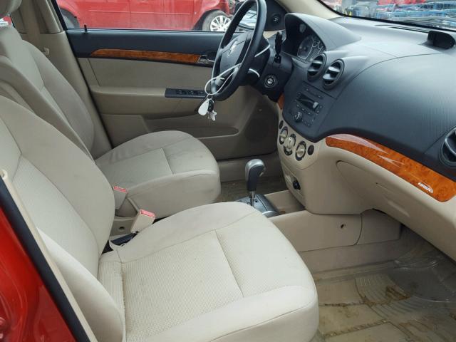 KL1TD56698B172366 - 2008 CHEVROLET AVEO BASE 红色 照片 5