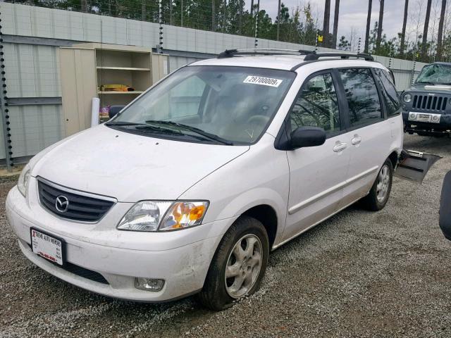 JM3LW28Y310200221 - 2001 MAZDA MPV WAGON WHITE photo 2