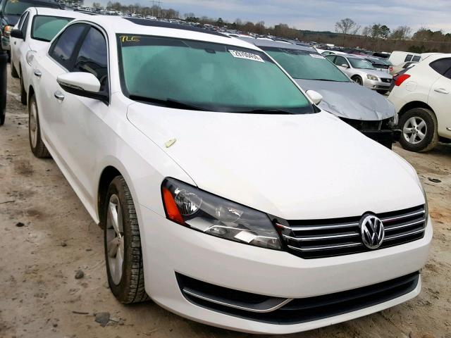 1VWBH7A36CC027318 - 2012 VOLKSWAGEN PASSAT SE WHITE photo 1