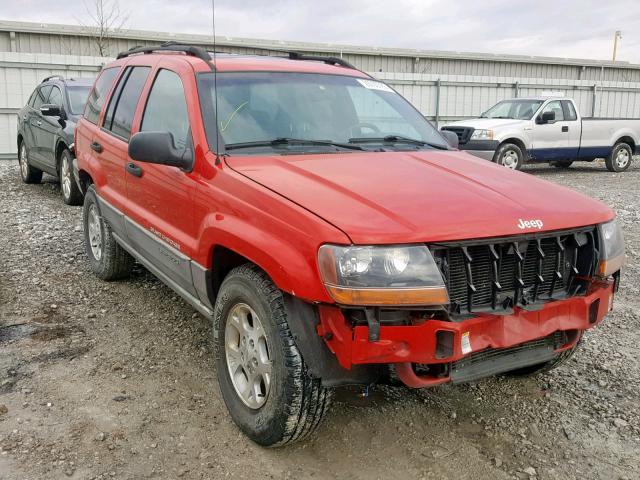 1J4GW48S4YC276597 - 2000 JEEP GRAND CHER RED photo 1